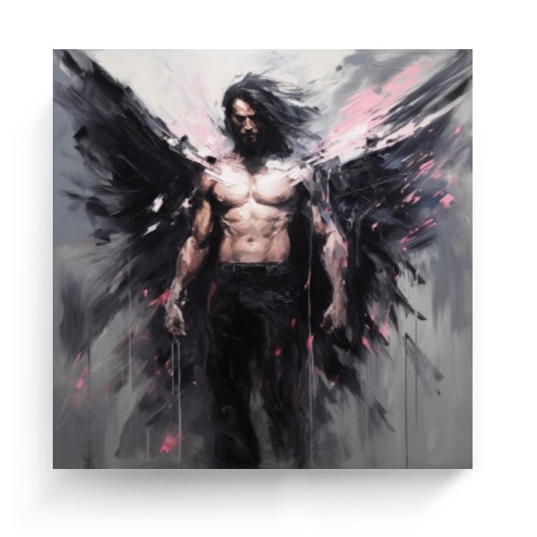 Fotoplátno čtverec s potiskem Angel dark